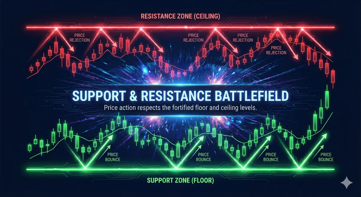 Support and resistance levels visualization